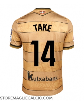 Real Sociedad Takefusa Kubo #14 Maglia Gara Trasferta Repliche 2024-25 Maniche Corte